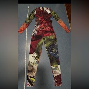 Marine Serre Multicolor Paisley Scarf Catsuit!! S